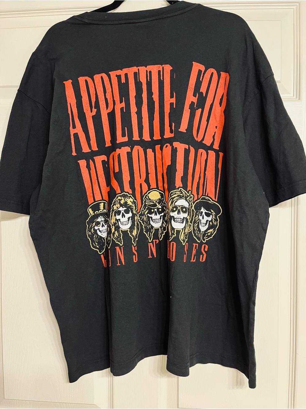 Guns and Roses Appetite for Destruction Black Graphic Tee NWT
